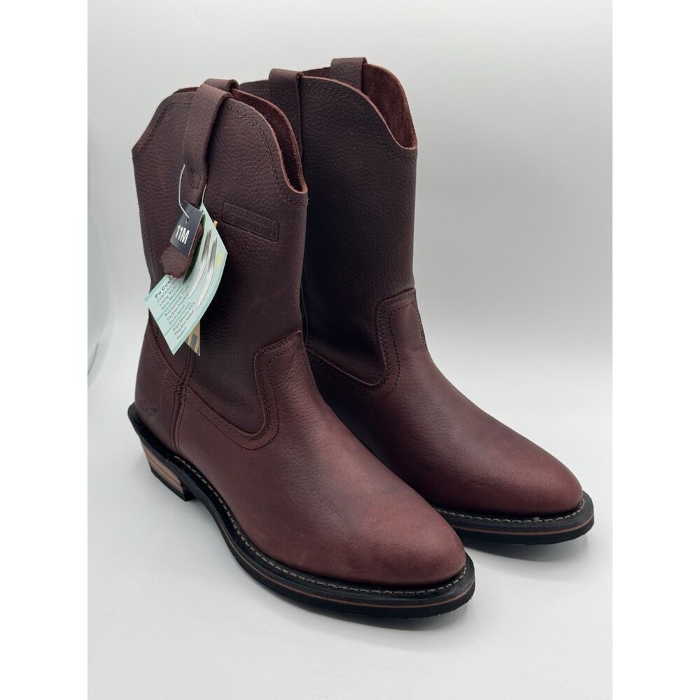 Adtec Men's Ranch Wellington Western Work Boots Brow Genuine Leather 11 M New - Picture 2 of 16